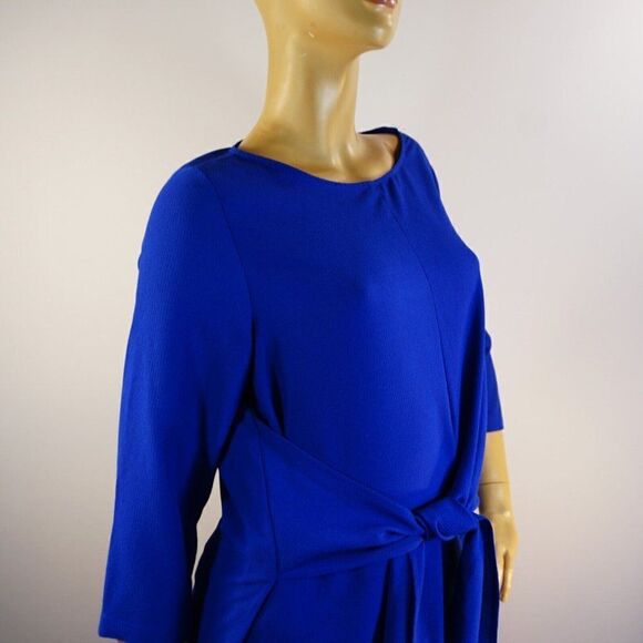 GIBSON Blue Tie Front Crepe Top Sz M Blouse Career Office - Picture 9 of 12